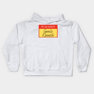 Gentle Kenneth name badge Kids Hoodie